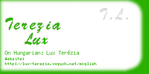 terezia lux business card